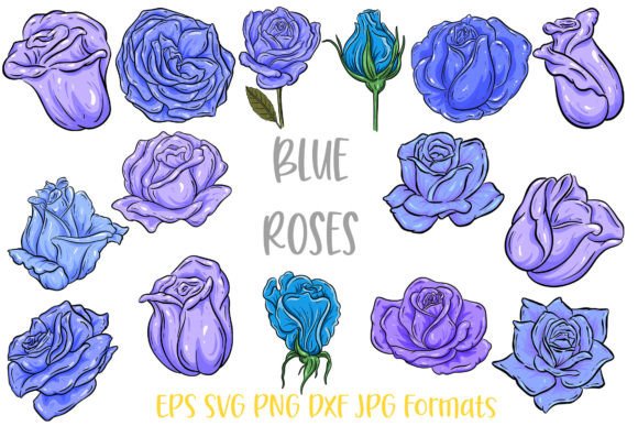 Blue Rose Flower Line Art: 15 Designs for Creative Projects