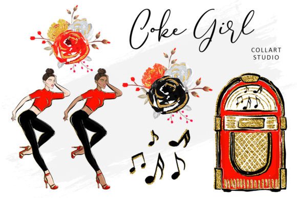 Capturing the Retro Spirit: The Coke Girl Illustration Set