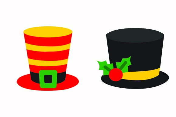 Christmas Cap Accessory Illustrations: Festive Design Assets