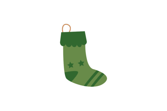 Christmas Green Socks Cute Illustrations: Your Festive Design Toolkit