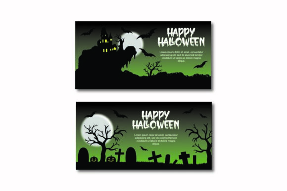Halloween Poster Graveyard Illustrations: Your Spooky Design Toolkit