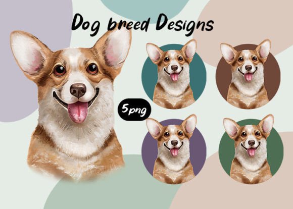 Sublimation Corgi Dog Illustrations: Design Assets for Your Brand