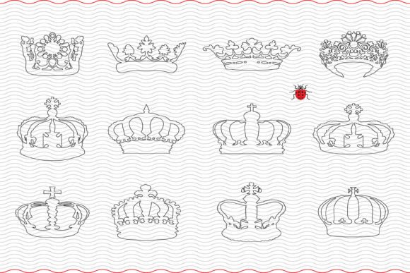 SVG Crowns: Black Isolated Illustrations for Modern Design
