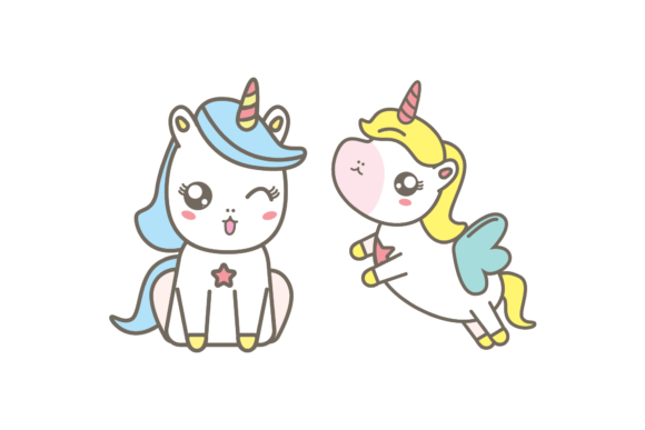 Unicorn Set Cute Vector Illustrations: A Designer's Asset
