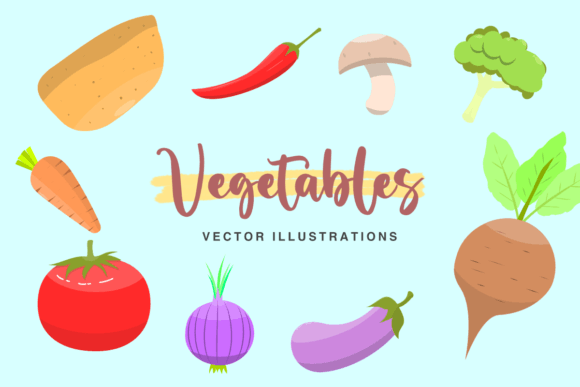 Vegetables Vector Illustrations: Fresh Design Assets